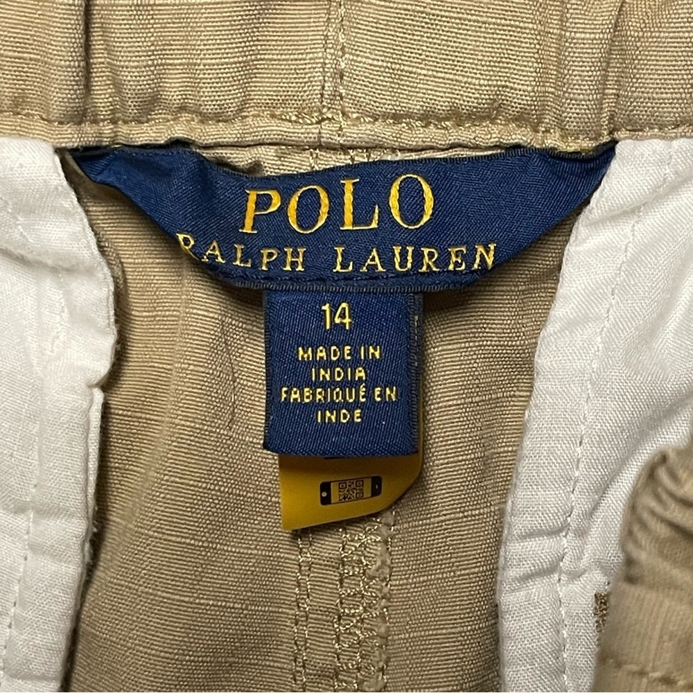 Polo Ralph Lauren Boys Khaki Tan Cargo Pockets Board Shorts Size 14 - Picture 5 of 9